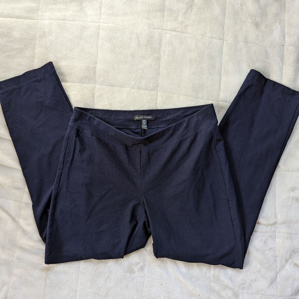 EILEEN FISHER Dark Black/Blue Pants Viscose Stretch XS